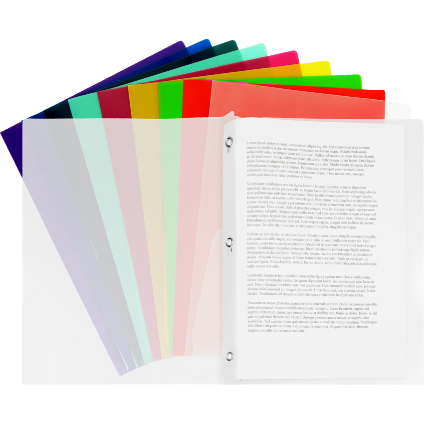 Winnable Poly Report Covers Translucent Assorted Colours