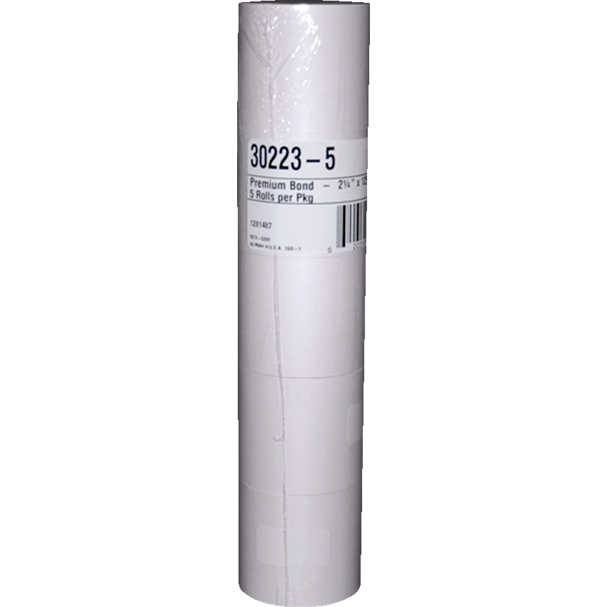 Iconex™ Calculator Bond Paper Rolls 2-1/4"W  x 2-3/4" dia (125' L) 5/pkg
