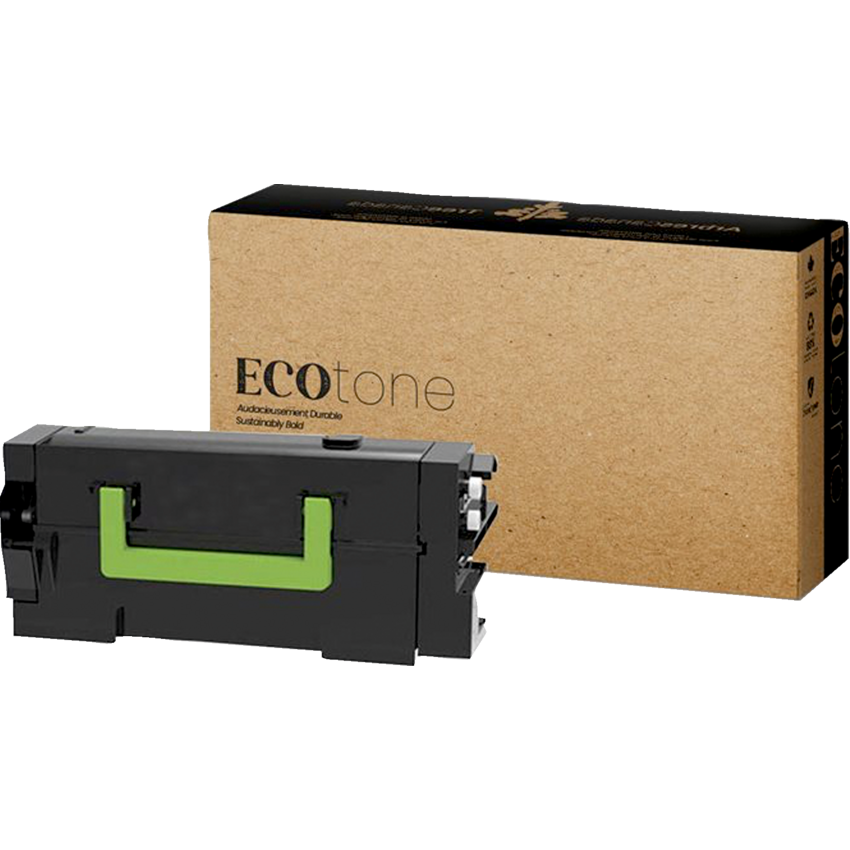 EcoTone® Remanufactured Laser Cartridge (Lex 58D1X00) Black