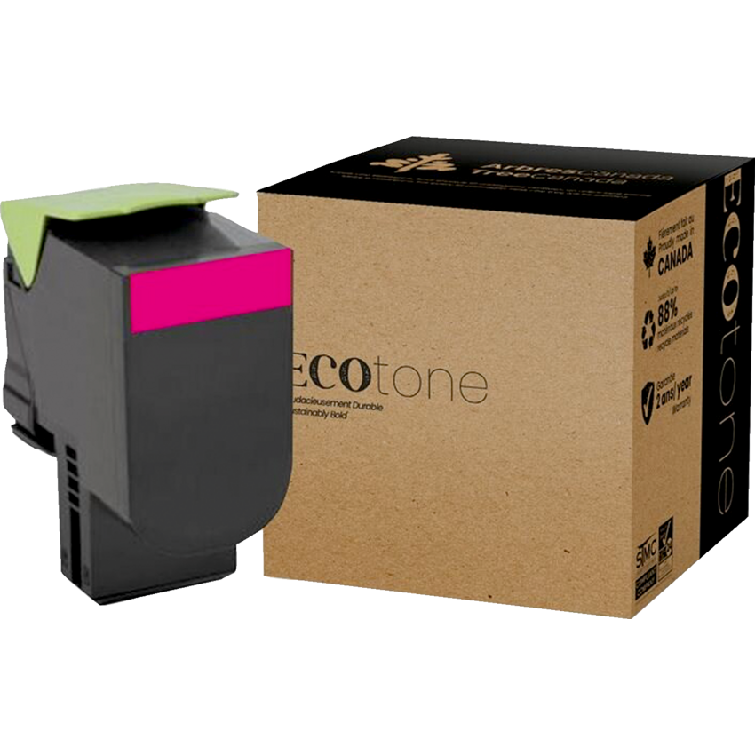 EcoTone® Remanufactured Laser Cartridge (Lex 78C10M0) Magenta