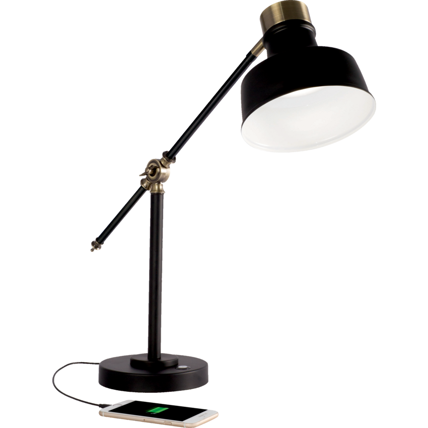 OttLite® Wellness Series®  Balance LED Desk Lamp Black/Antique Brass