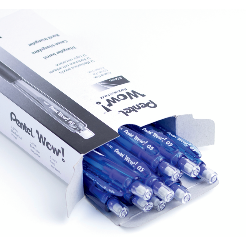 Pentel® WOW! Mechanical Pencils 0.5 mm Blue Barrel 12/box