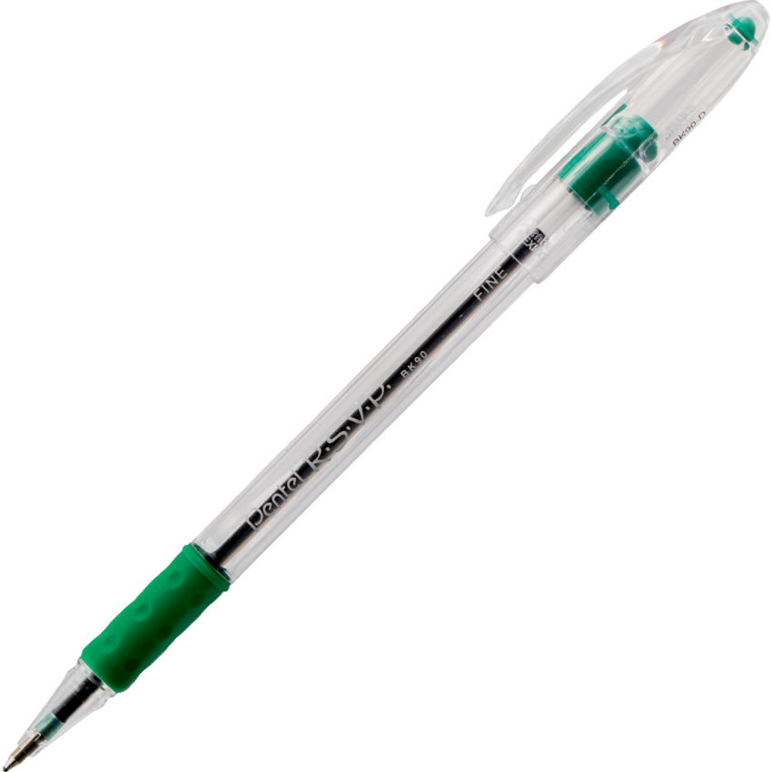 Pentel® R.S.V.P.® Ball Point Pen Fine Point Green 12/box