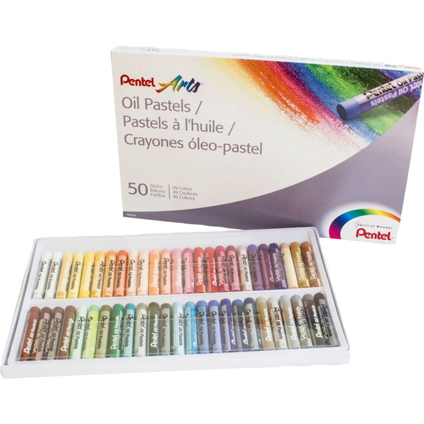 Pentel Arts® Oil Pastels Assorted Colours 50/pkg