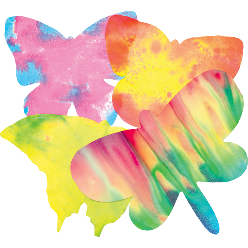 Roylco Color Diffusing Paper Butterflies 7" x 11" White 48/pkg