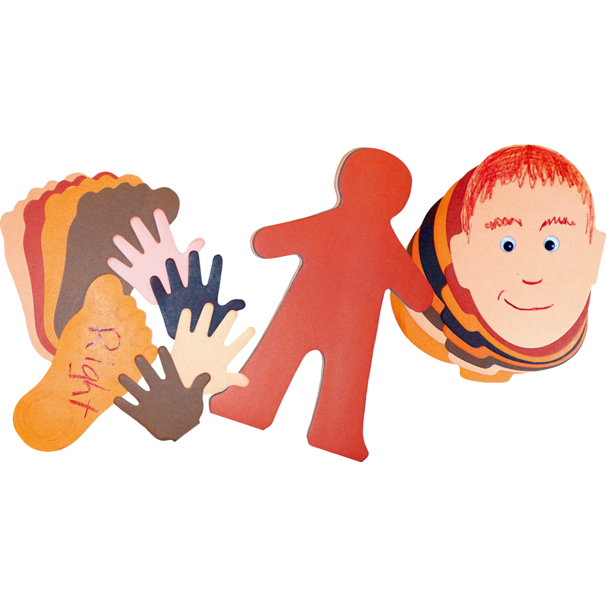 Roylco Human Paper Shapes Kit Assorted Colours 160/Kit