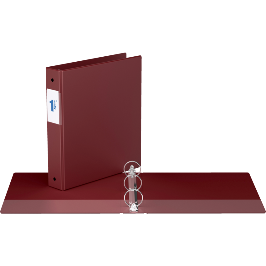 Davis Group® Essential Premium Economy Round Ring Binder 1-1/2" Burgundy