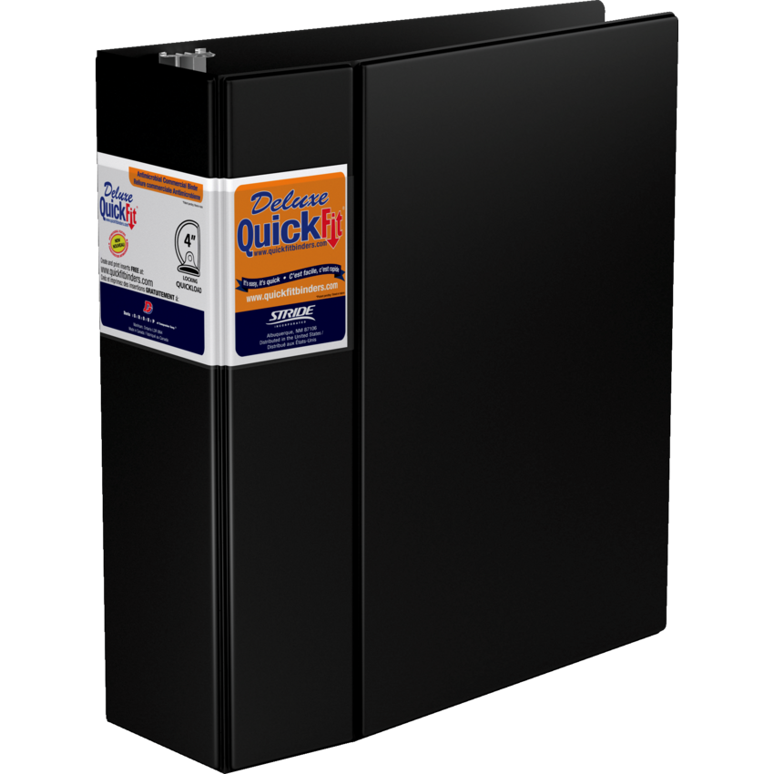 Davis Group Deluxe QuickFit® Commercial D-Ring Binder 4" Black
