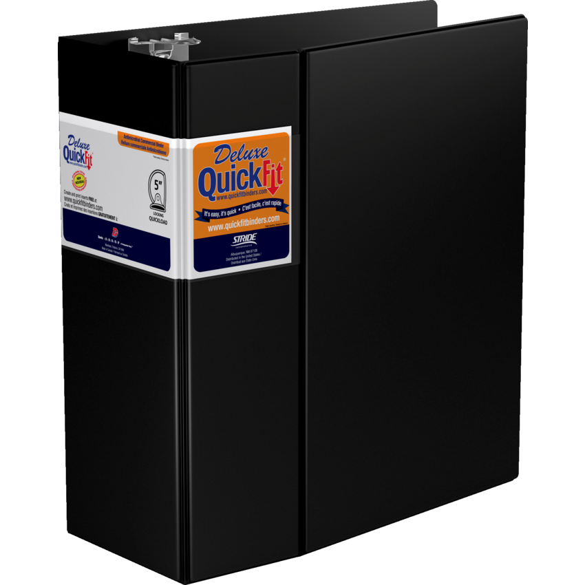 Davis Group Deluxe QuickFit® Deluxe Commercial D-Ring Binder 5" Black