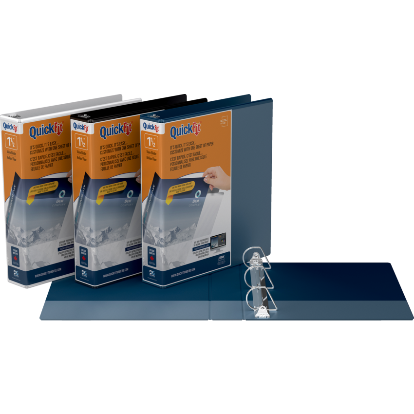 Davis Group QuickFit® View D-Ring Binder 1-1/2" Navy Blue