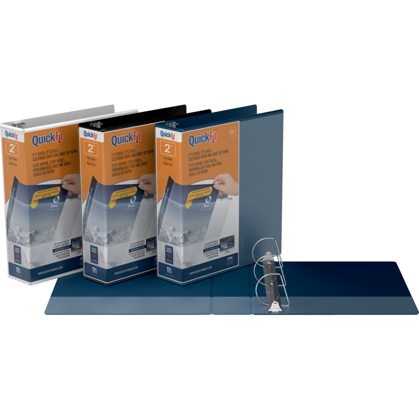 Davis Group QuickFit® View D-Ring Binder 2" Navy Blue