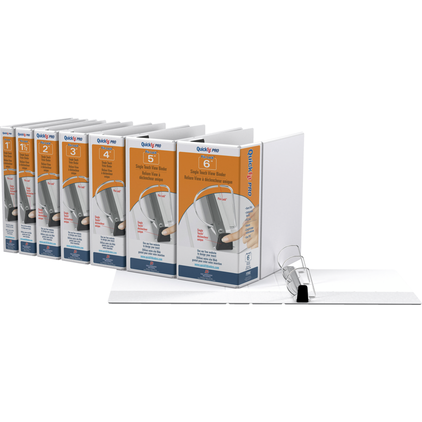 Davis Group QuickFit® PRO HD Single Touch Pin-Lock® View Binders 1" White