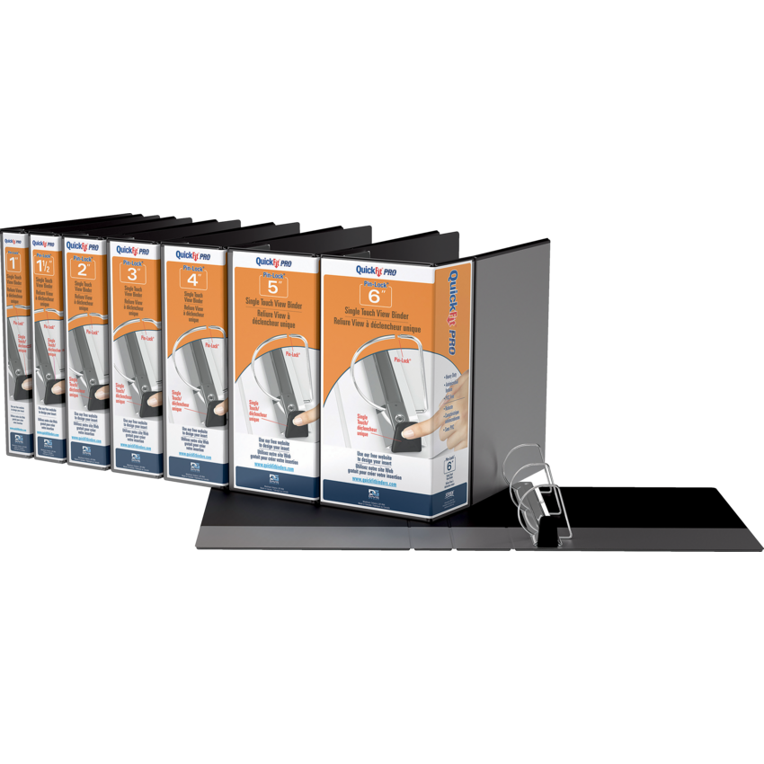 Davis Group QuickFit® PRO HD Single Touch Pin-Lock® View Binder 1-1/2" Black