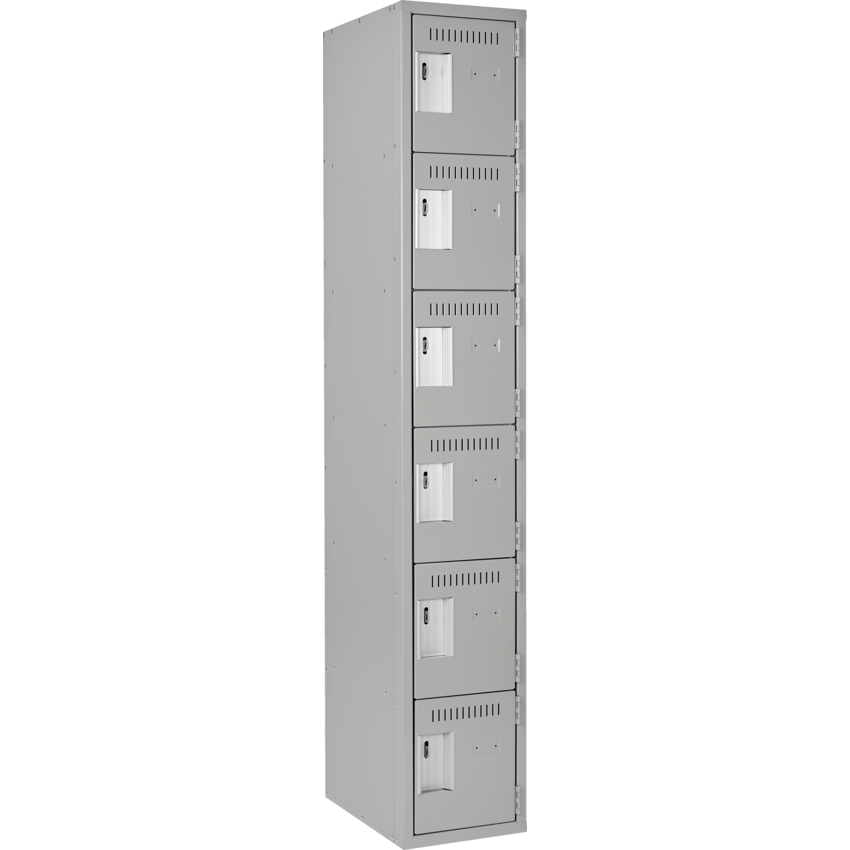Anthony Steel Clean Line™ Lockerettes Six Tier 1 Bank Pearl Grey