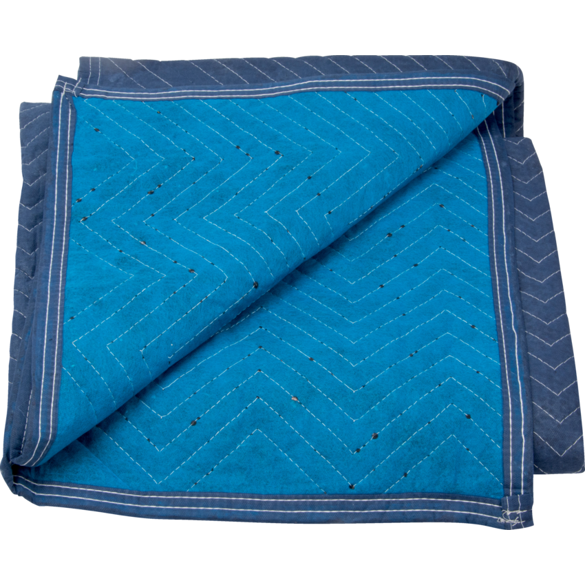 Kleton® Economy Furniture Pad 72"W x 80"L Navy blue and Light blue