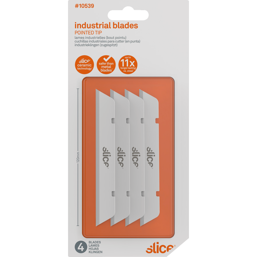 Dentec Slice?® Ceramic Replacement Blades Pointed 4-7/10" 4/pkg