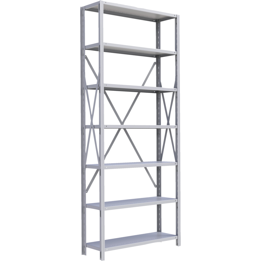 Metalware Boltless Shelving Units 7 Shelves 36"W x 18"D x 88"H Grey