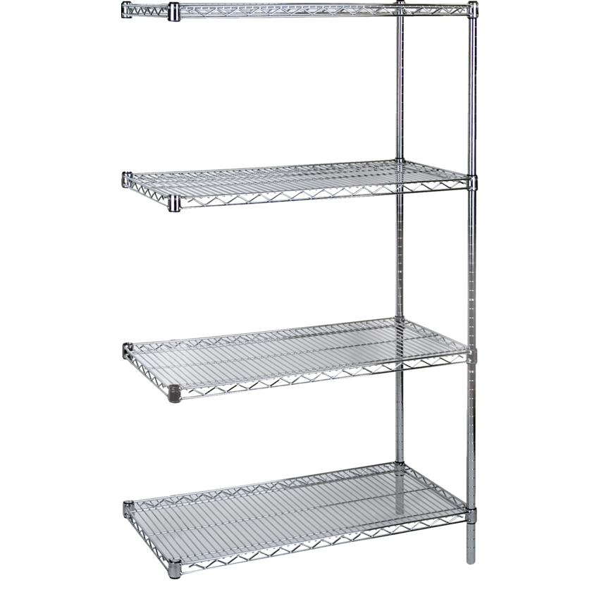 Kleton® Heavy Duty Chromate Wire Shelving 4 Shelves 36"W x 18"D x 63"H