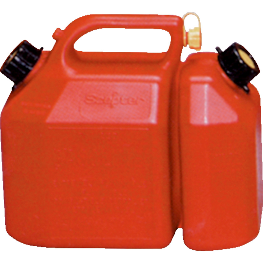 Scepter Jerry Can Gasoline/Oil combo 6 L and 2-1/2 L Red