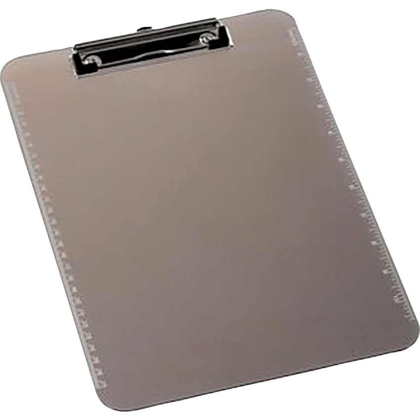 Business Source® Flat Clip Clipboard 9" x 12" Smoke