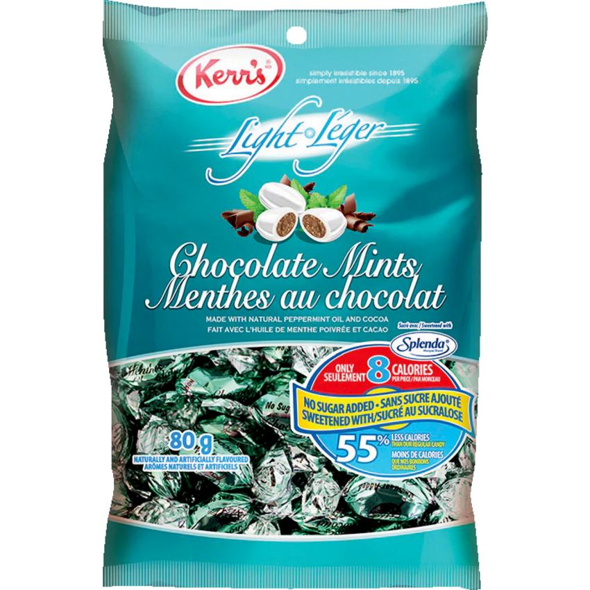 Kerr's Snacks No Sugar Added Chocolate Mints 80g