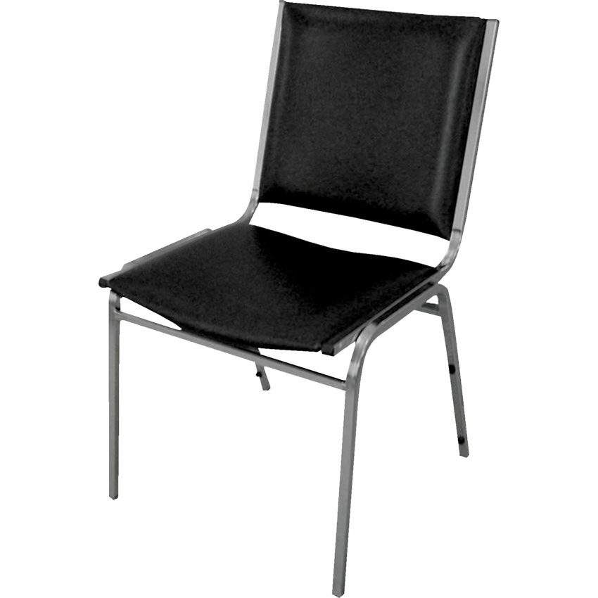 Lorell® Stacking Chair Armless Black 4/box