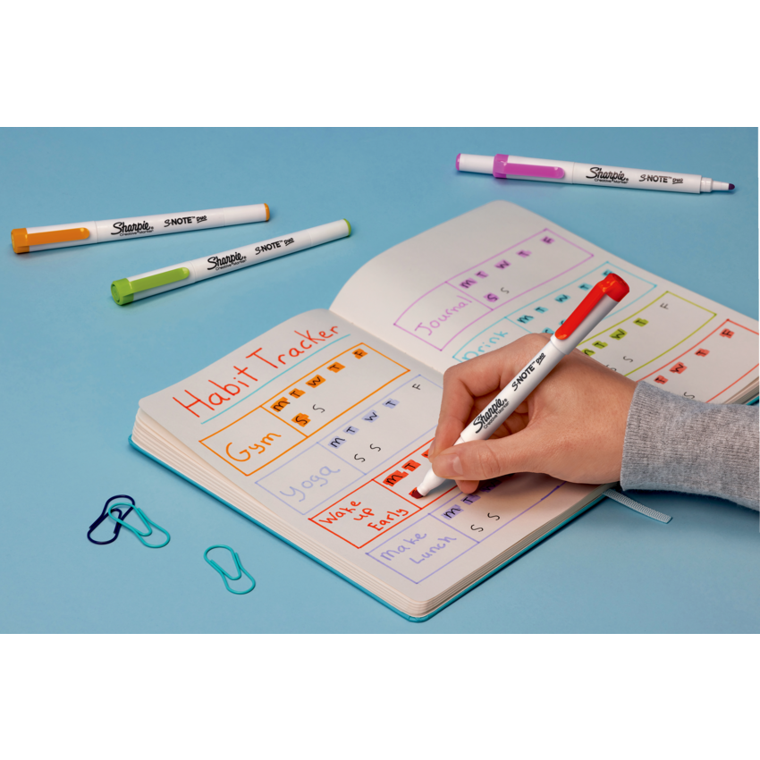 Sharpie® S-Note™ Duo Creative Markers Chisel Tip And Fine Tip Assorted Colours 16/pkg