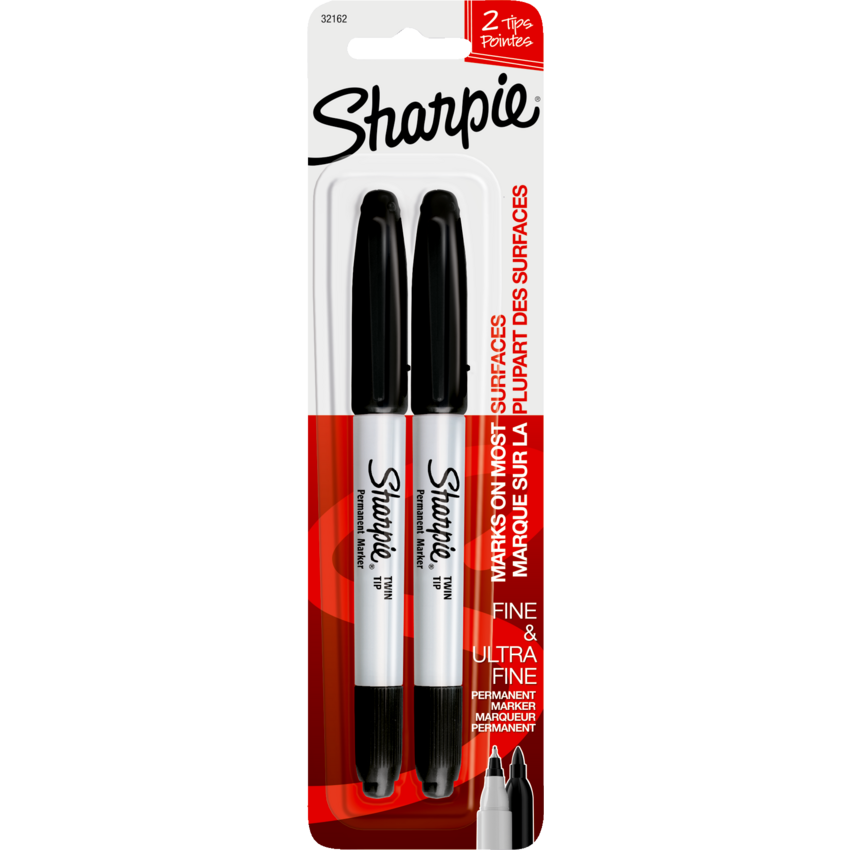 Sharpie® Twin Tip Permanent Marker Black 2/pkg