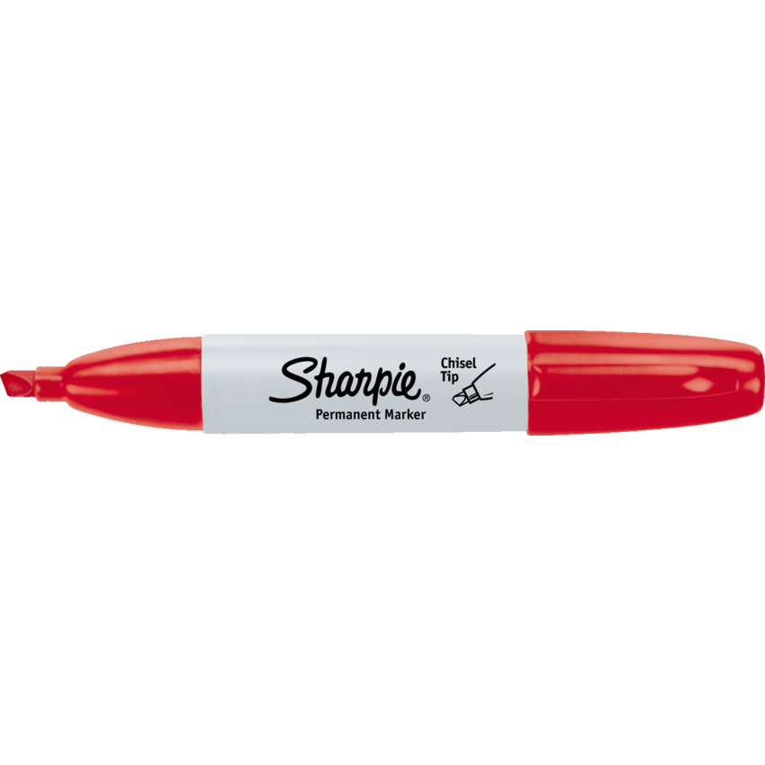 Sharpie® Chisel Tip Permanent Markers Chisel Tip Red 12/box
