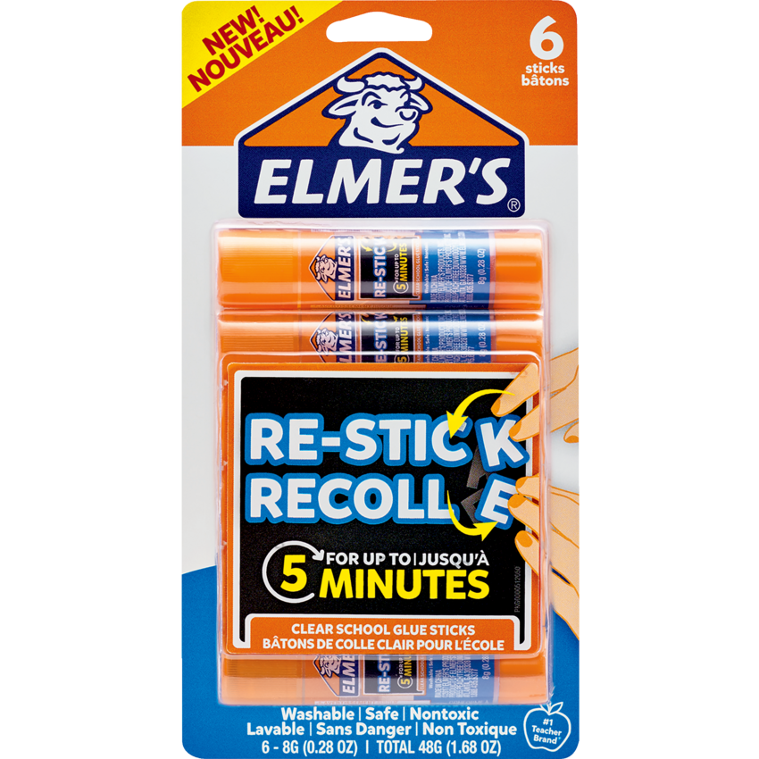 Elmer's® Re-Stick Glue Sticks 8 g 6/pkg