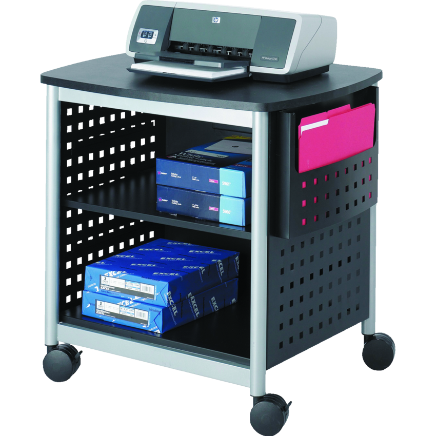 Safco® Scoot™ Desk-Side Printer Stand Black