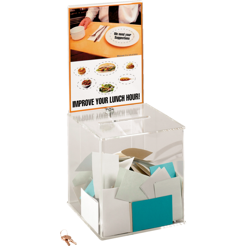 Safco® Collection Box with Lock 9-1/4" x 9-1/4" x 21