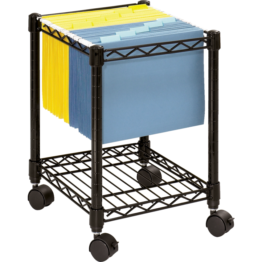 Safco® Compact Mobile File Cart 15-1/2"W x 14"D x 19-1/2"H Black