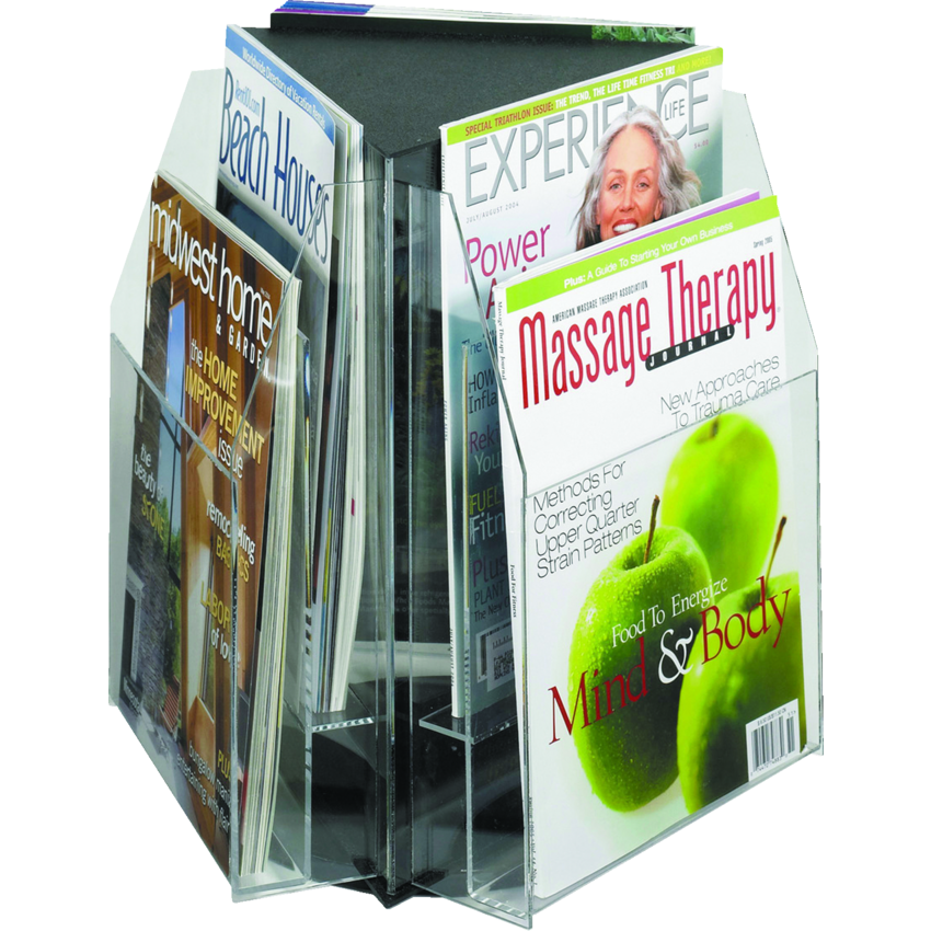 Safco® Reveal™ Triangular Tabletop Diplay 6-Pockets Magazine