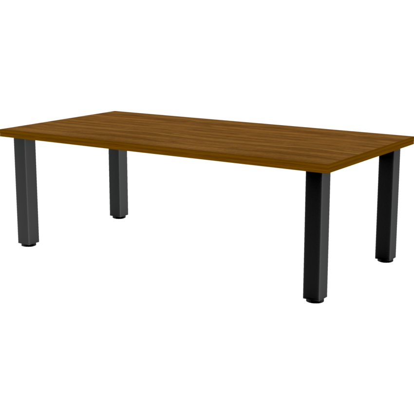 HDL® Innovations Coffee Table Rectangle 48"W x 24"D x 17"H Black Walnut finish/Black legs