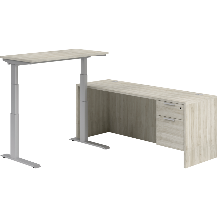 Heartwood Innovations Height Adjustable L-Shape Suite Winter Wood