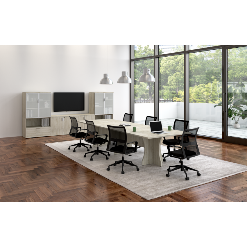 Heartwood Innovations Series Boardroom Furniture Storage Credenza Winter Wood finish