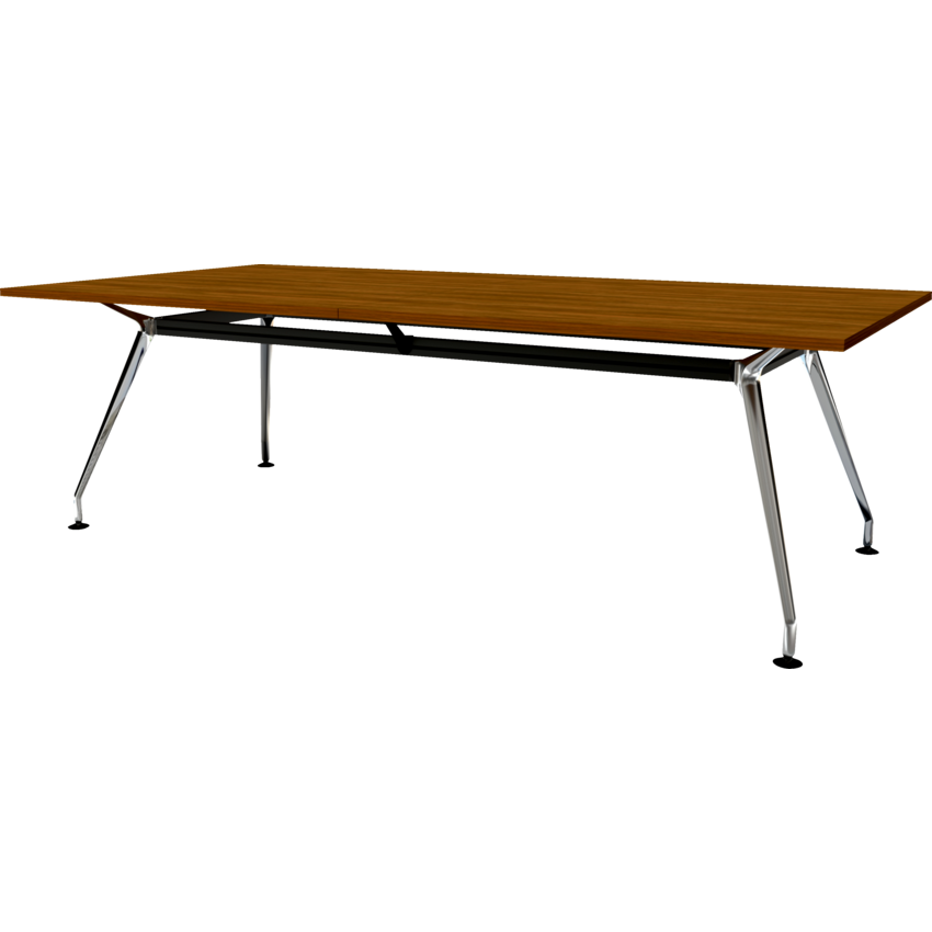 HDL® Innovations Upscale Meeting Table Rectanglular 8 people Black Walnut/Chrome