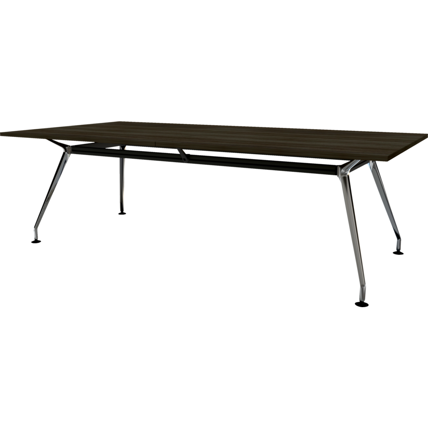 HDL® Innovations Upscale Meeting Table Rectanglular 8 people Grey Dusk/Chrome