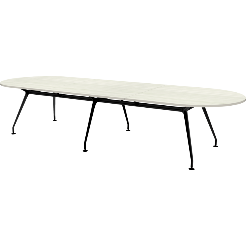 HDL® Innovations Upscale Meeting Table Racetrack 12 people Winter Wood/Black