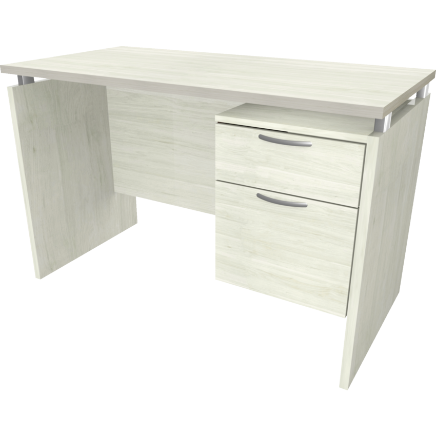 Star SOHO Series Mira Single Pedestal Desk 48"W x 24"D x 30"H Winter Wood