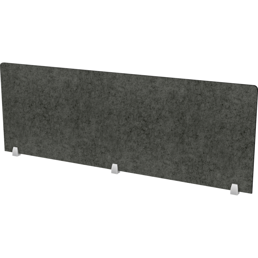 HDL® Innovations Acoustic Panel Top Mount 25"H x 72"W Charcoal Grey