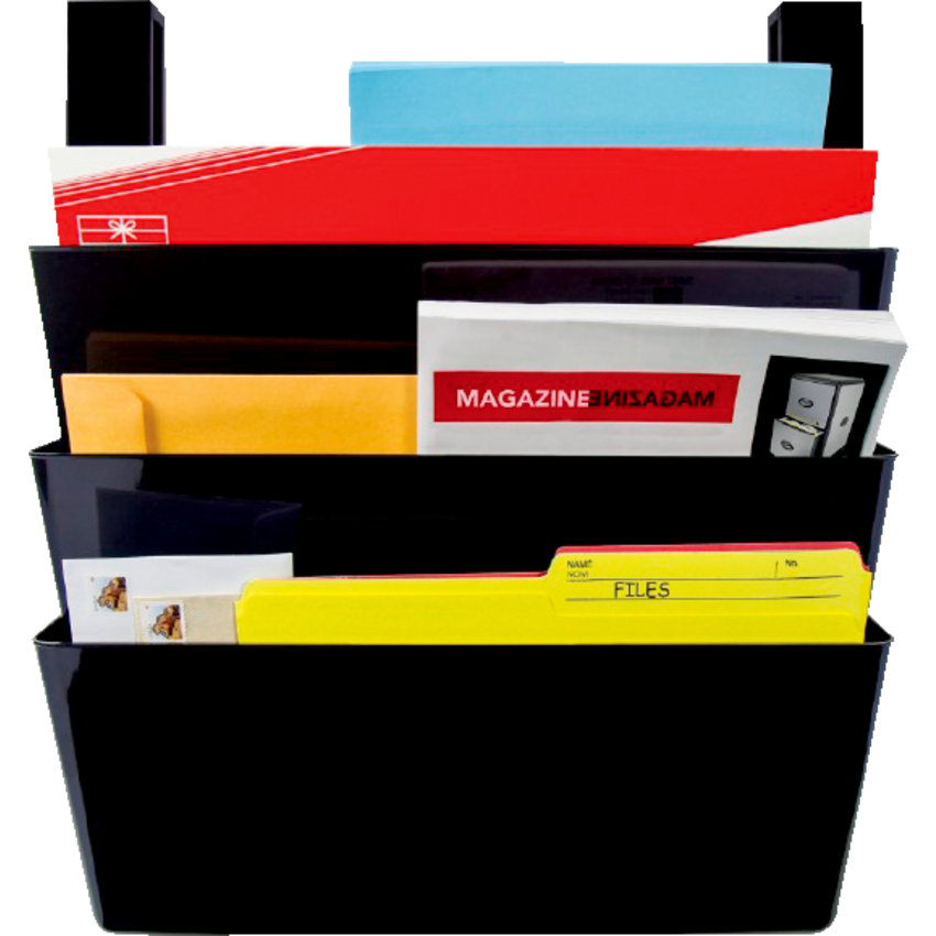 Storex® Partition Hanging Wall Files Black 3/pkg
