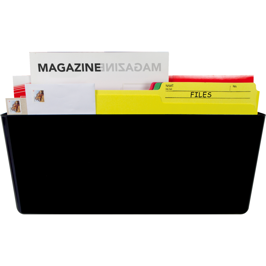 Storex® Unbreakable Wall Pocket Legal Black 3/pkg