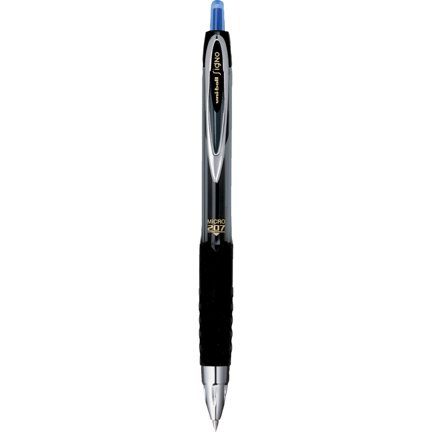 uni-ball® Signo 207™ Retractable Gel Micro Pens 0.5 mm Blue 12/box
