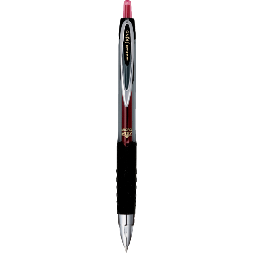 uni-ball® Signo 207™ Retractable Gel Micro Pens 0.5 mm Red 12/box