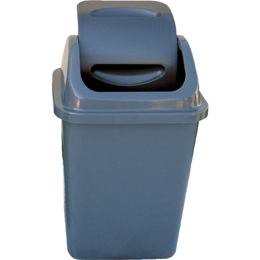 Advantage Maintenance Garbage Can w/Swivel Lid 13 L Grey
