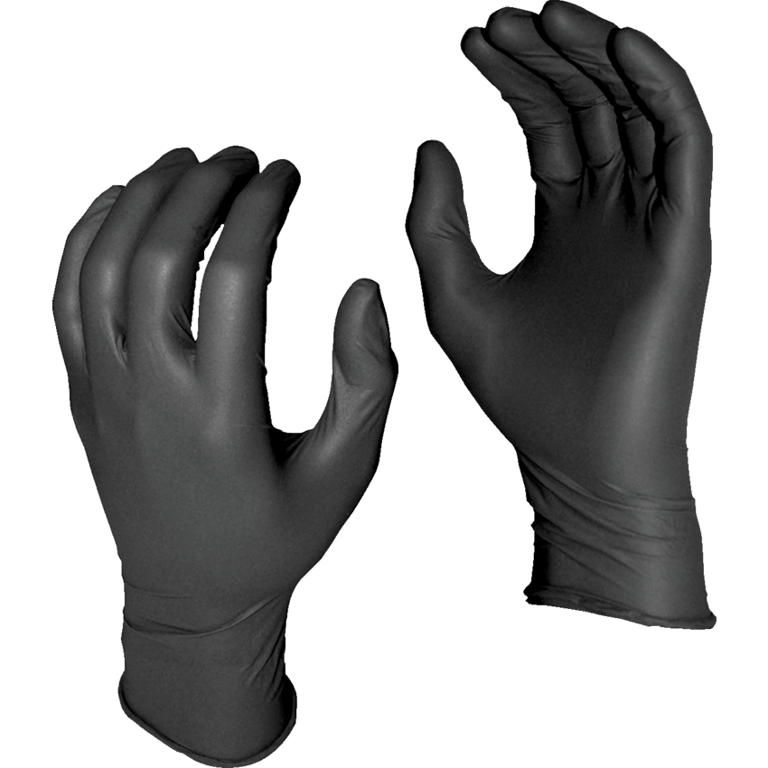 Watson Gloves Grease Monkey™ Disposable Gloves Power Free Nitrile 8 mil Large Black 50/box