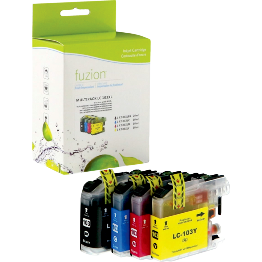 fuzion™ Compatible Inkjet Cartridge (Bro LC103) Black, Cyan, Magenta, Yellow 4/pkg