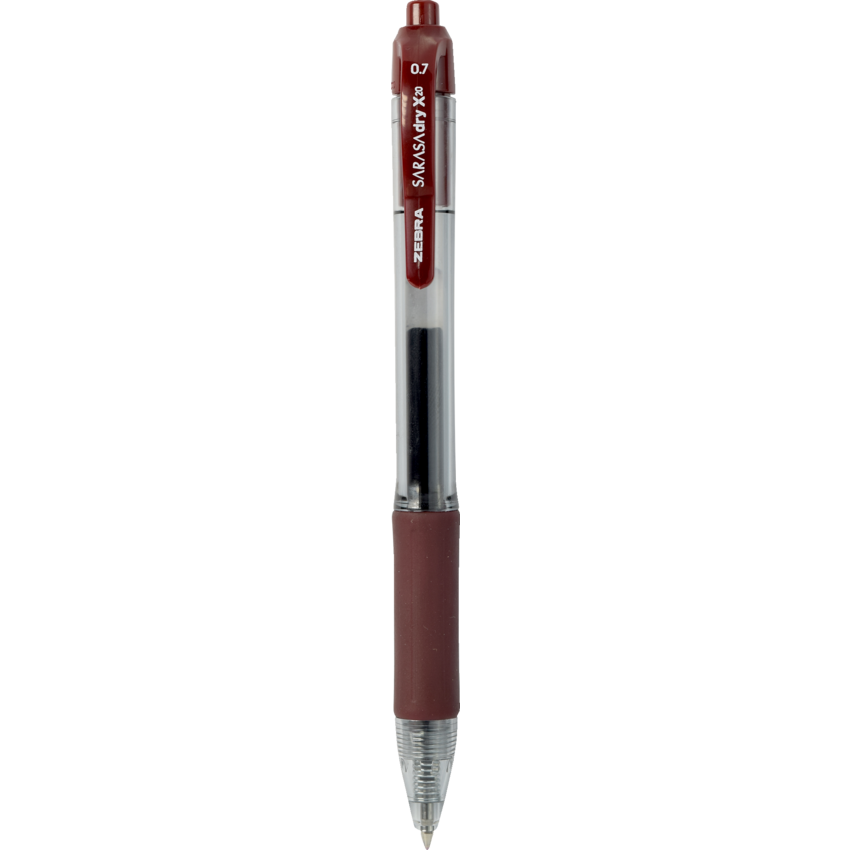 Zebra Sarasa™ Retractable Gel Pens 0.7 mm Mahogany 12/box